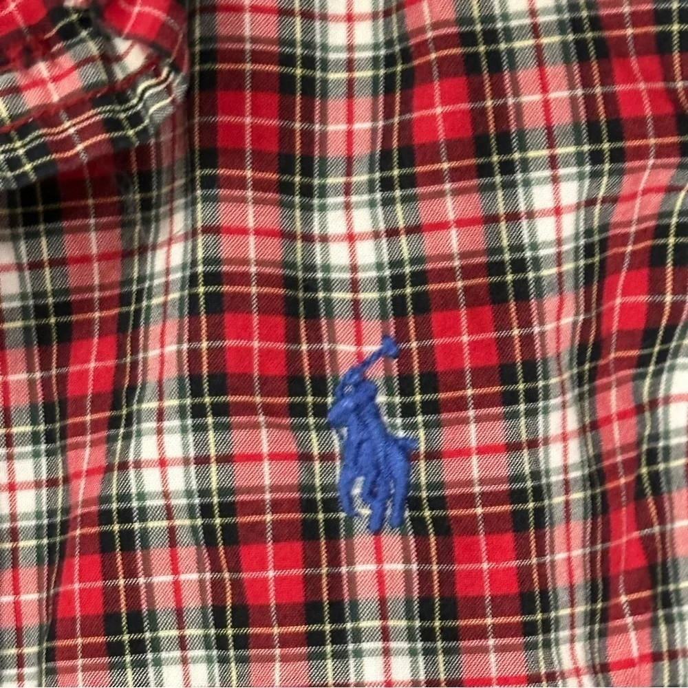 Ralph Lauren Kids Red Plaid Button Down, Long Sleeve Shirt, 2 / 2T  EUC!